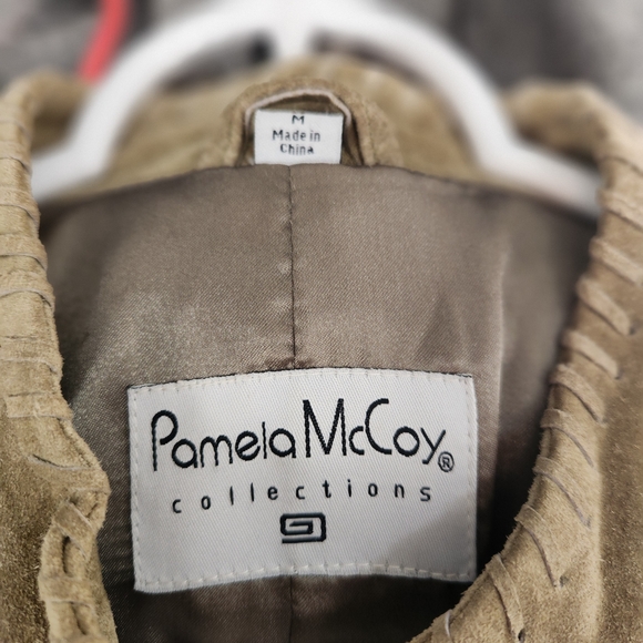 Pamela McCoy Olive Fringed Leather Jacket - Picture 3 of 3
